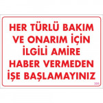 Arıza Bakım Levhaları